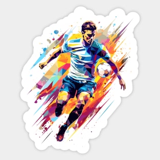 Football Soccer Player Sport Game Champion Competition Abstract Sticker